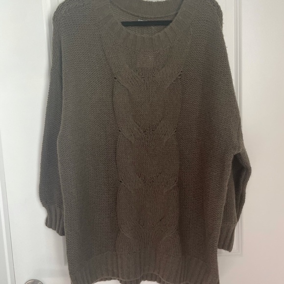 Aerie Brown Crew Neck Sweater - Picture 1 of 2